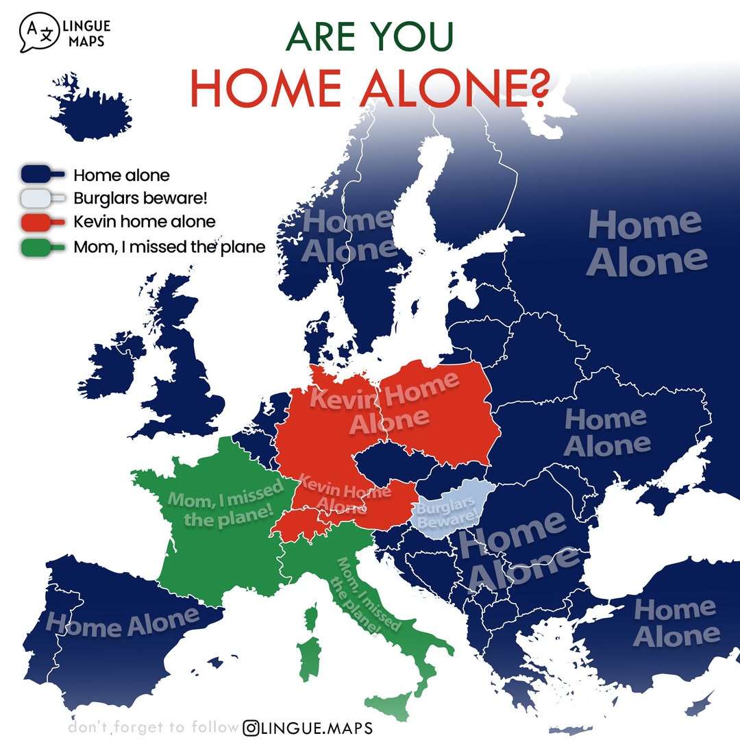 Name of the movie Home Alone in European countries