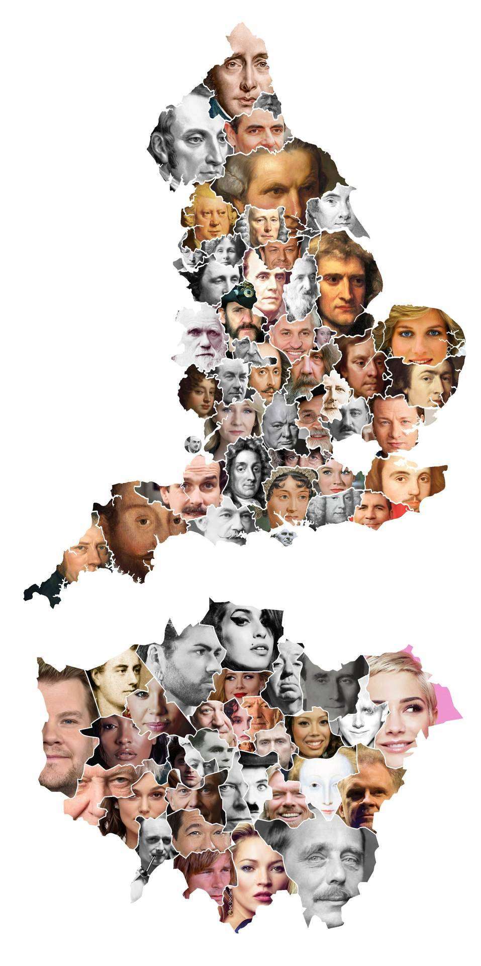 The most significant face of each English county and London borough