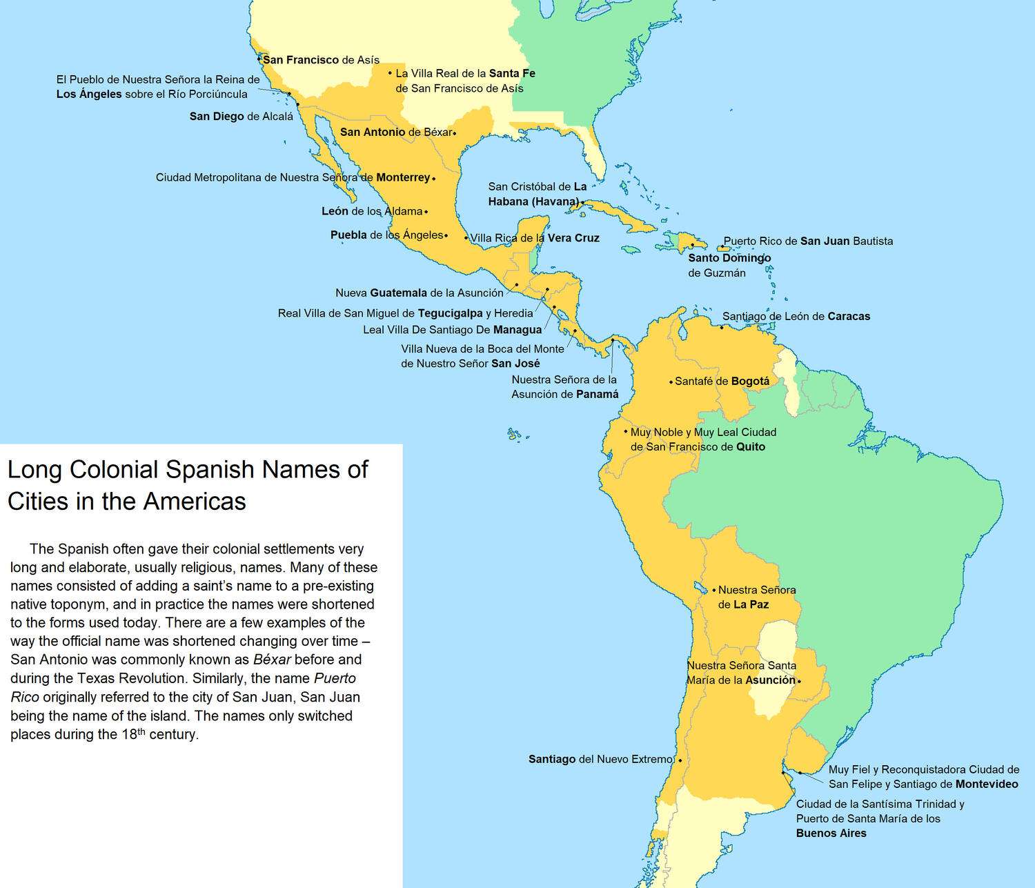 The Colonial Spanish obsession with Long Place Names