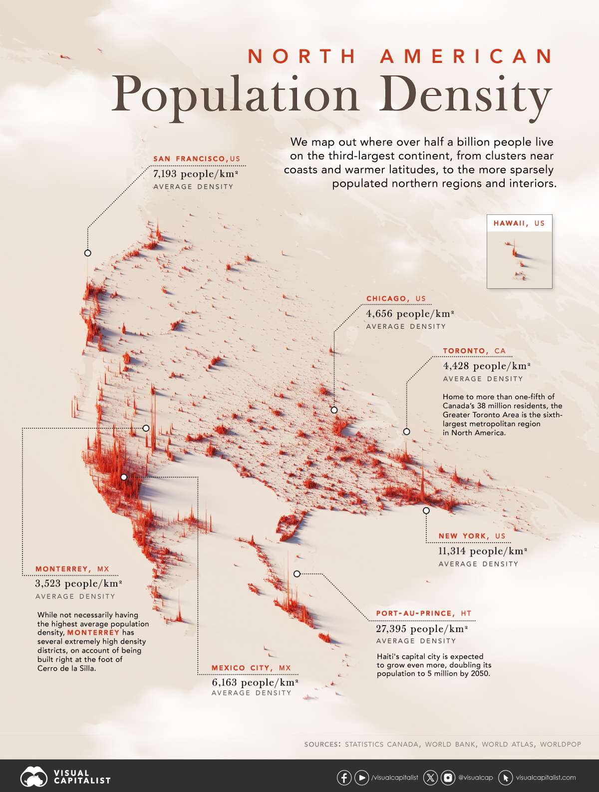 North America Population Density