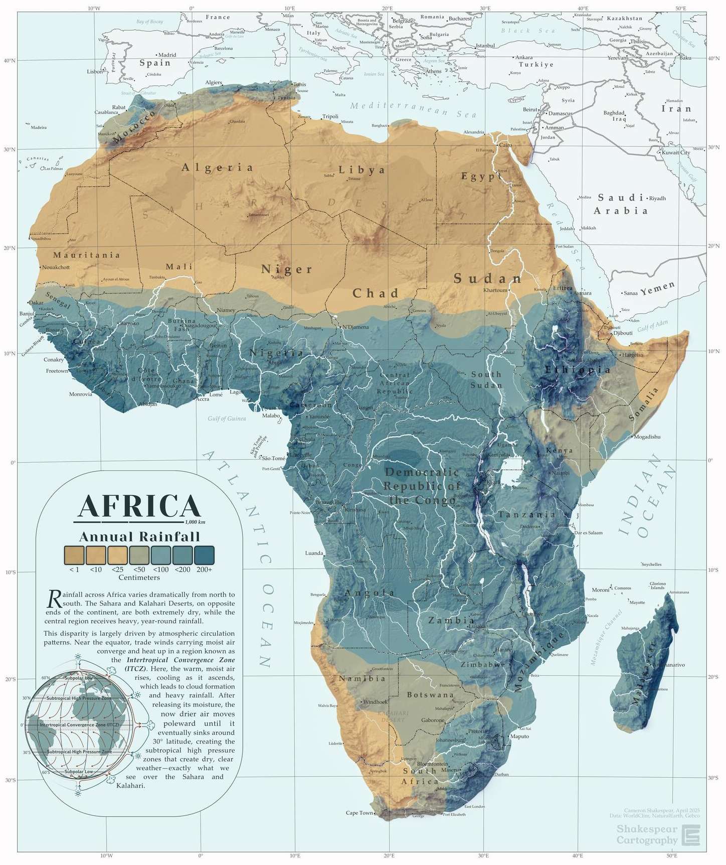 Annual Rainfall in Africa