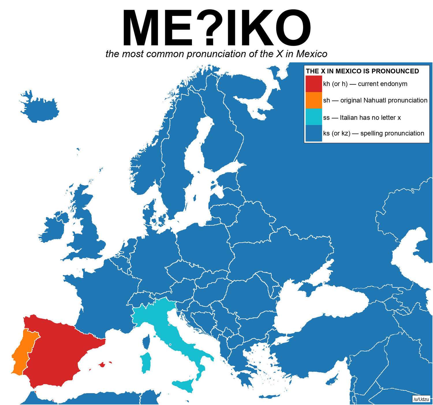 How different European countries pronounce the X in Mexico