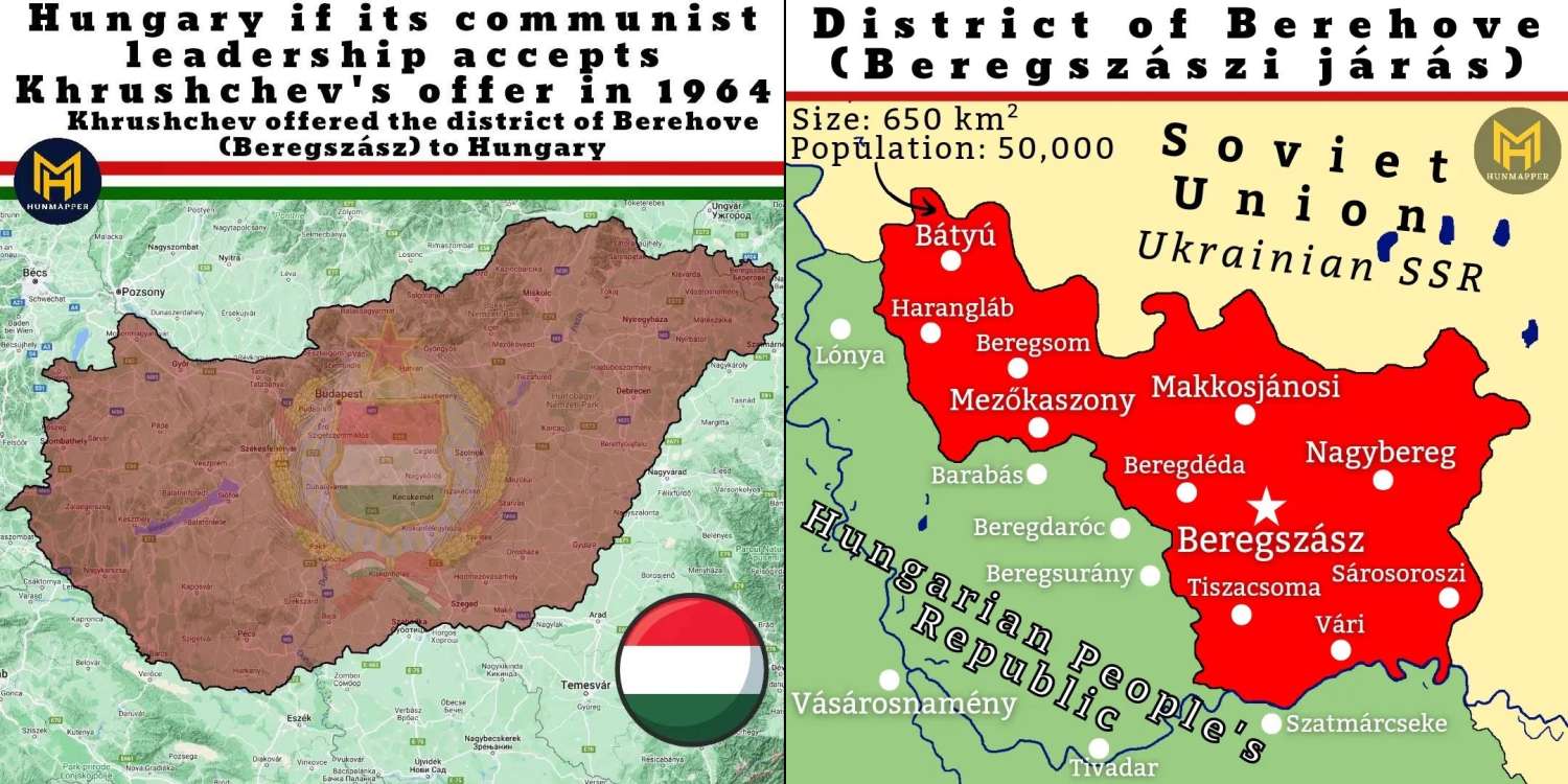 Khrushchev's offer to Hungary: The district of Berehove (Beregszász)