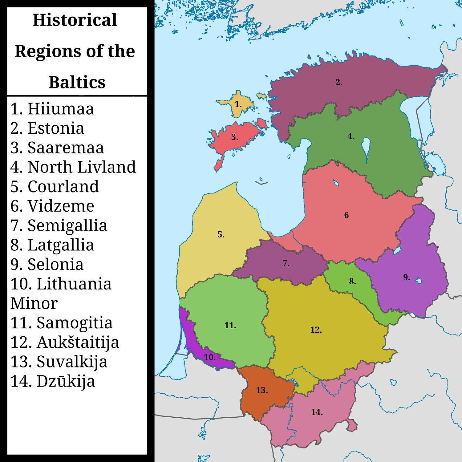 Historical Regions of the Baltics