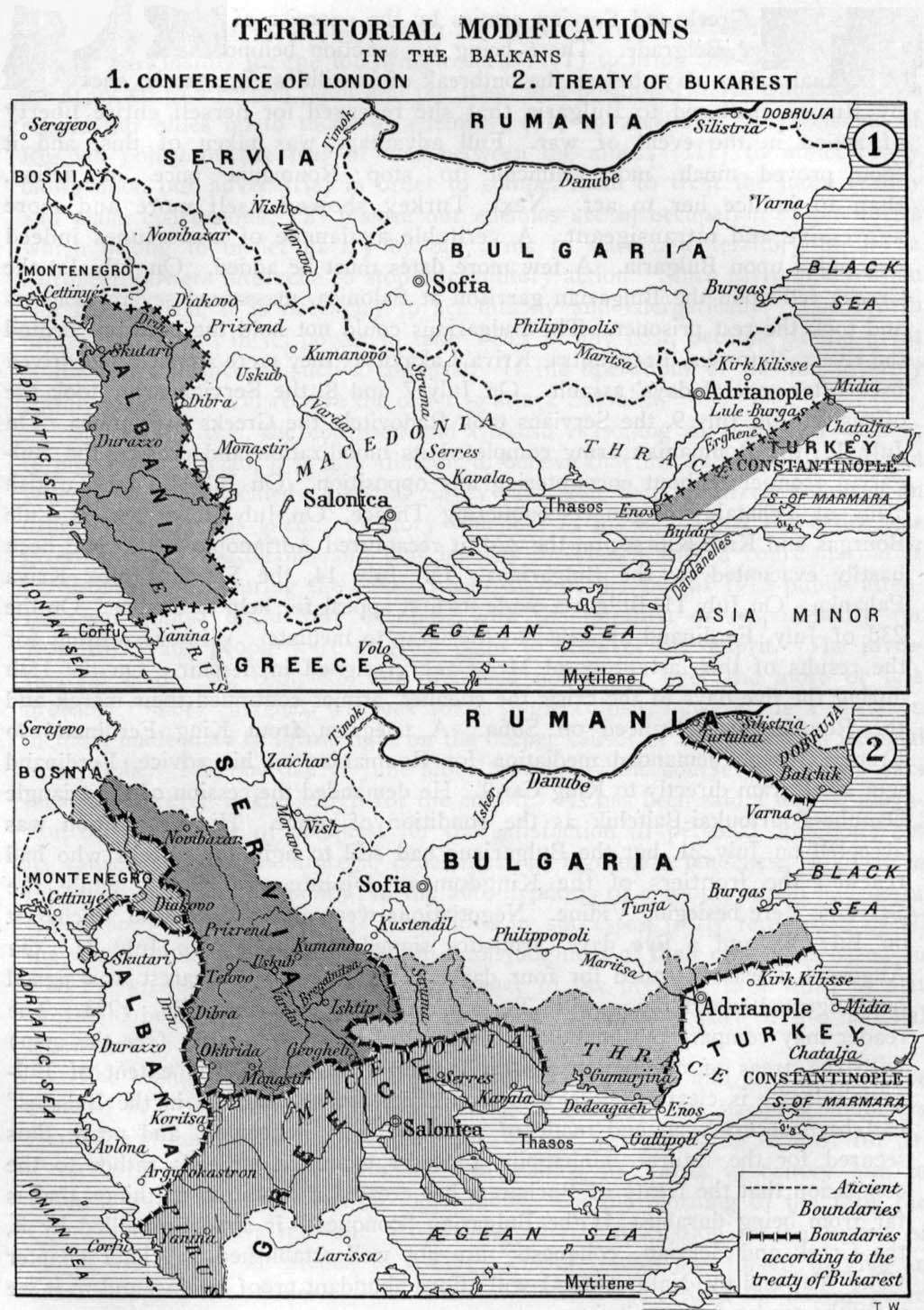 Borders in the Balkans after the First and Second Balkan Wars (1912–1913)