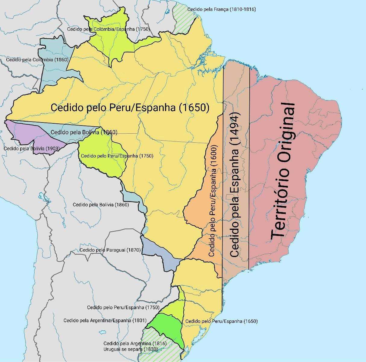 Brazilian territorial evolution: from the ancient hereditary flagships to the formation of modern states
