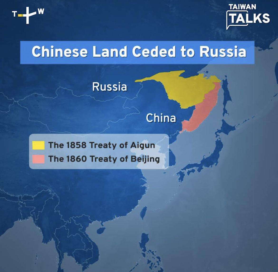 Chinese land annexed by Russia in the 19th century