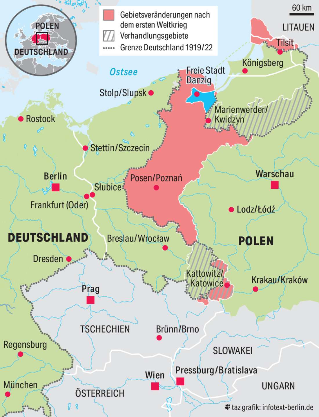 German territorial losses after World War 1