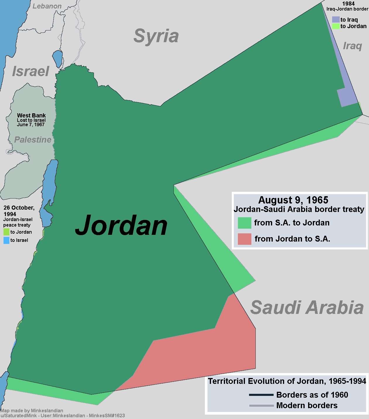 Jordan's territorial changes