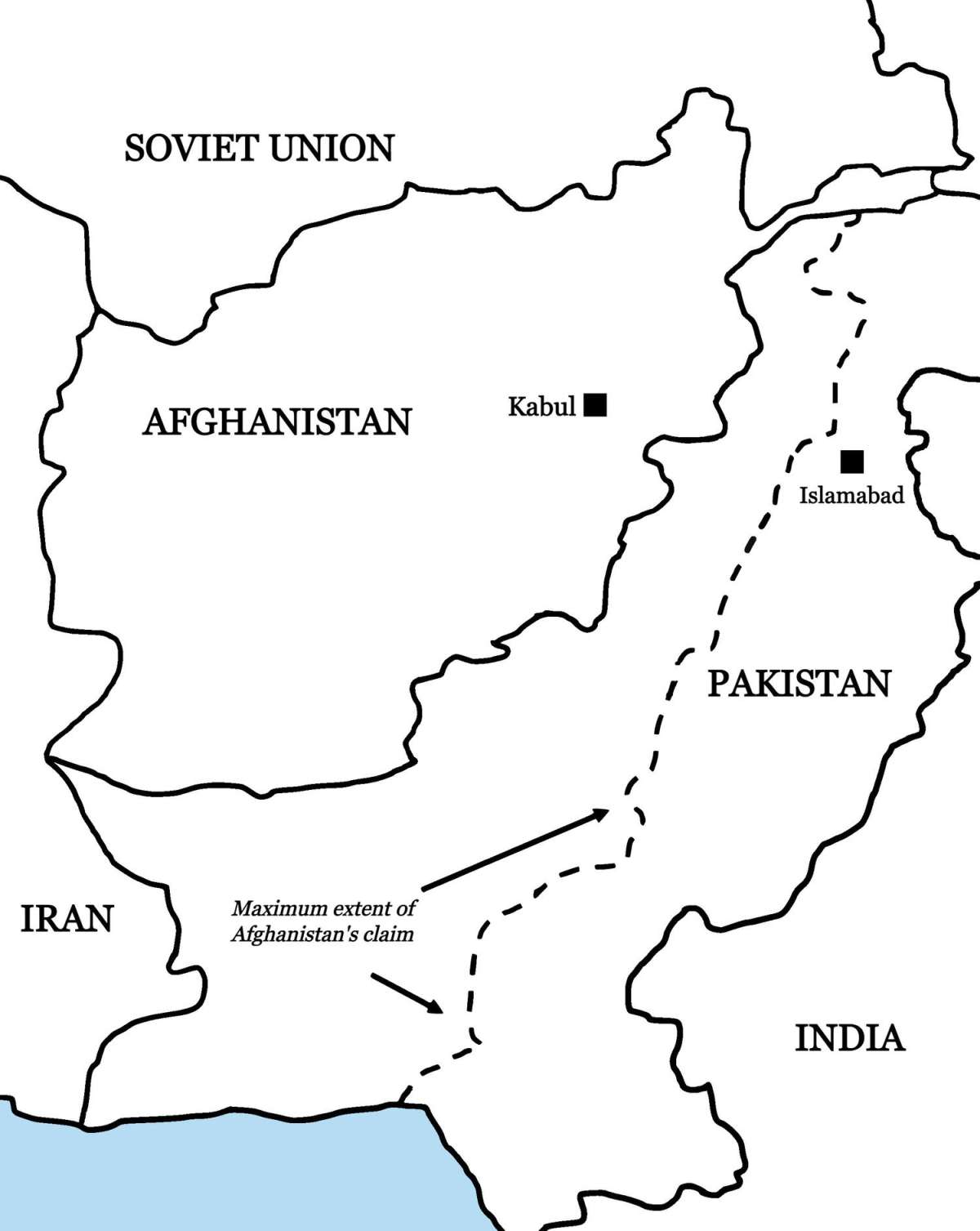 Afghanistan's territorial claim in Pakistan