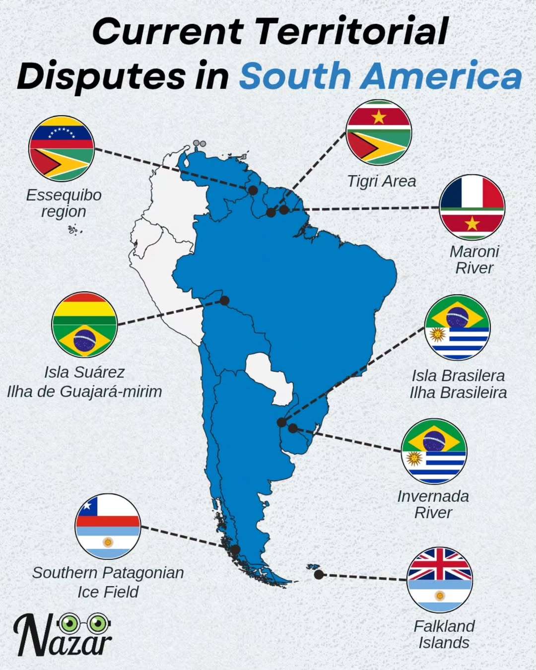 Territorial disputes in South America