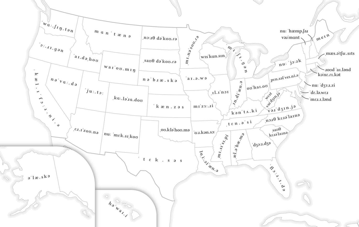 US State Names in the International Phonetic Alphabet