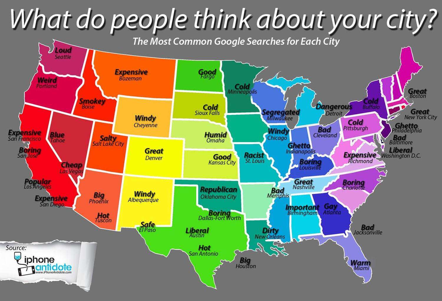 The most common Google search about cities in the US