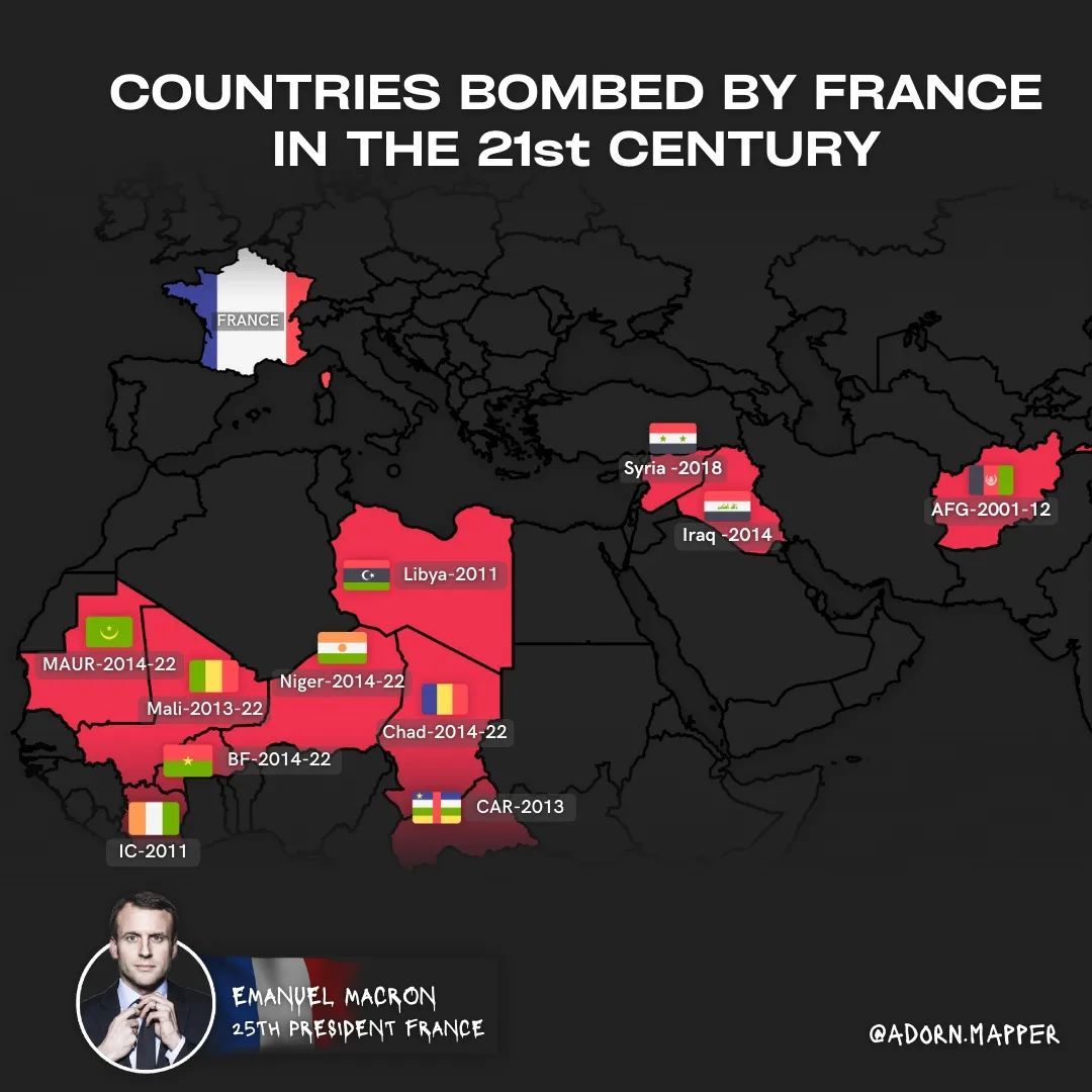 Countries bombed by France in the 21st century