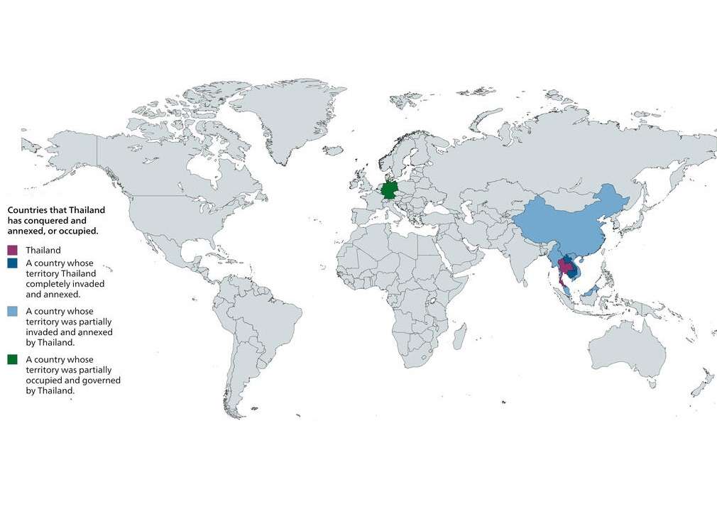Countries that Thailand has invaded or occupied
