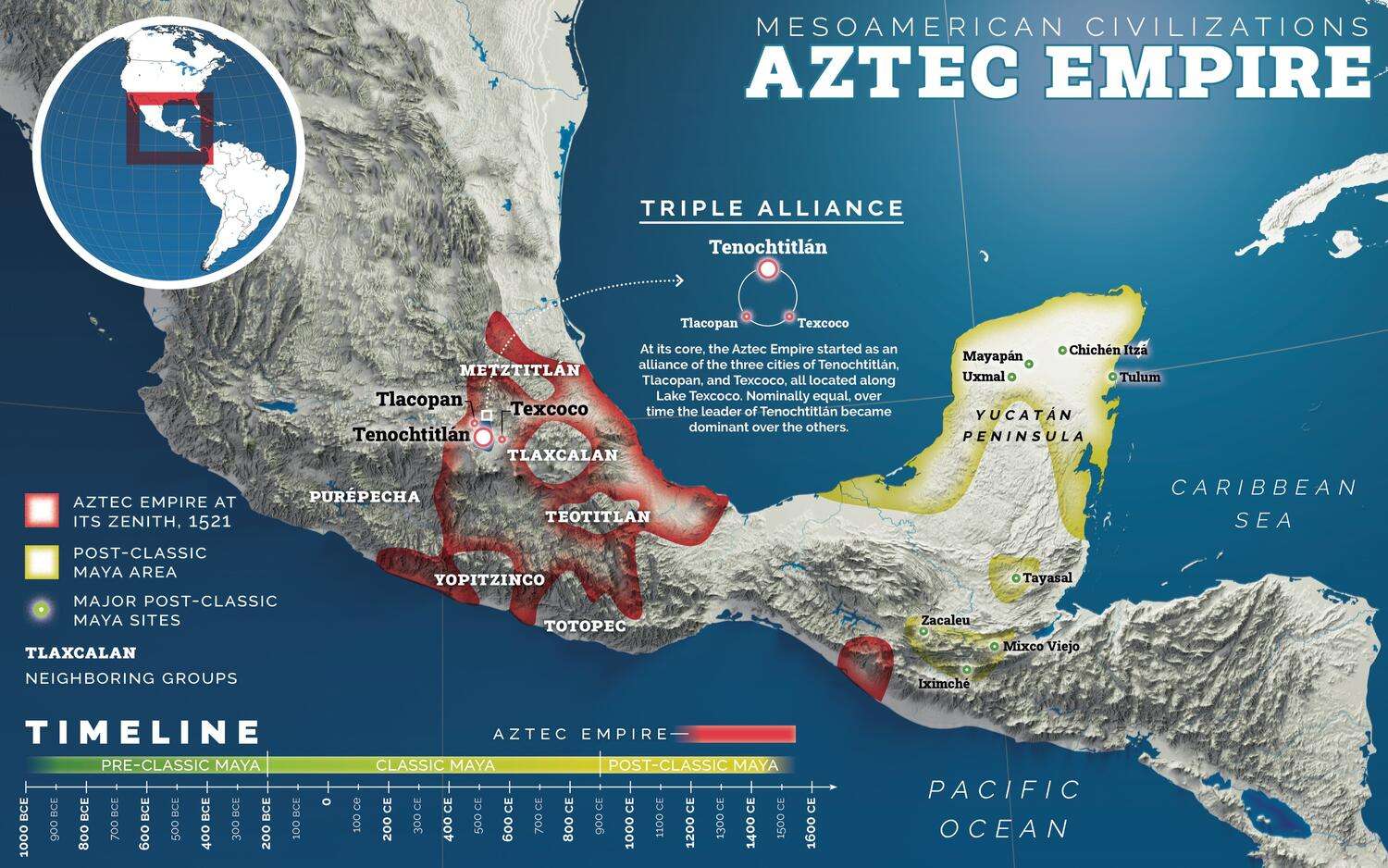 Map of the Aztec Empire