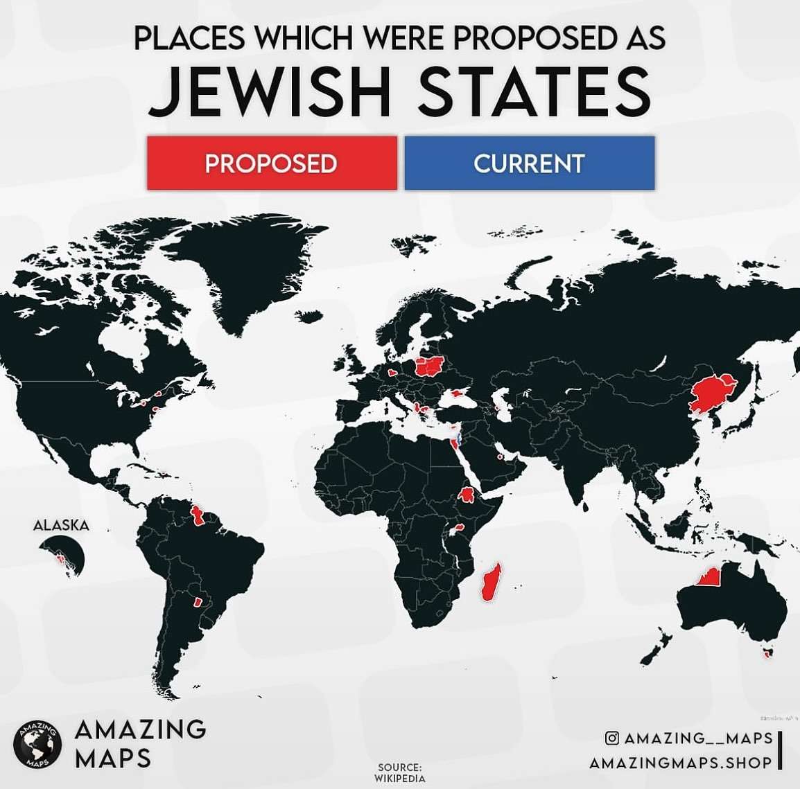 Places historically proposed as Jewish states