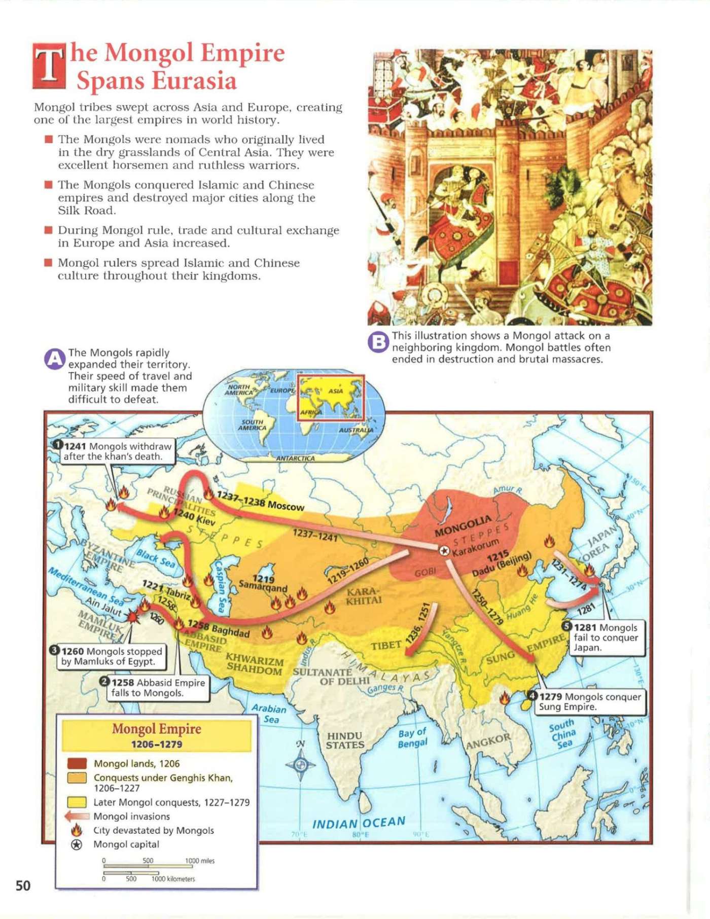 The Mongol Empire Spans Eurasia