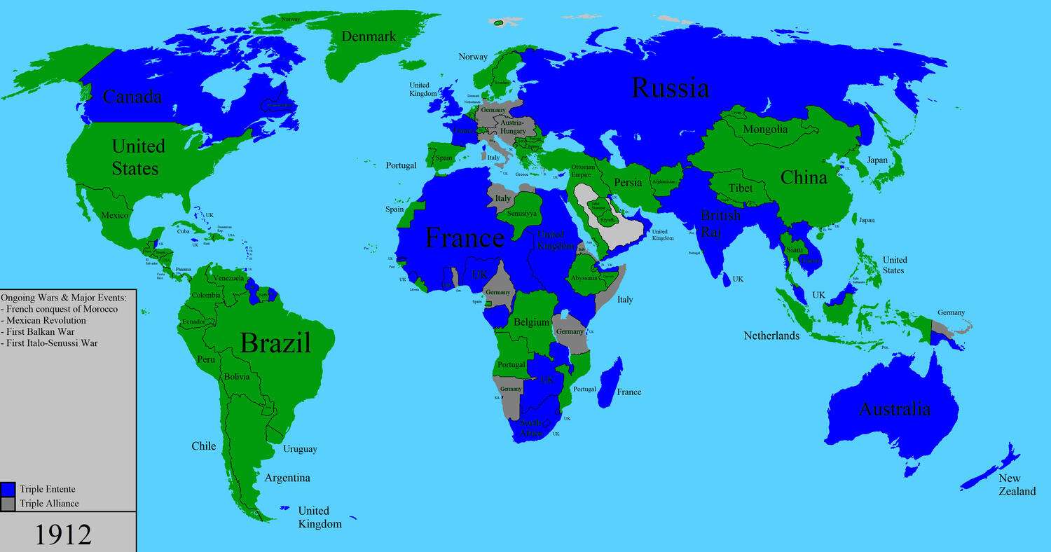 The World in 1912