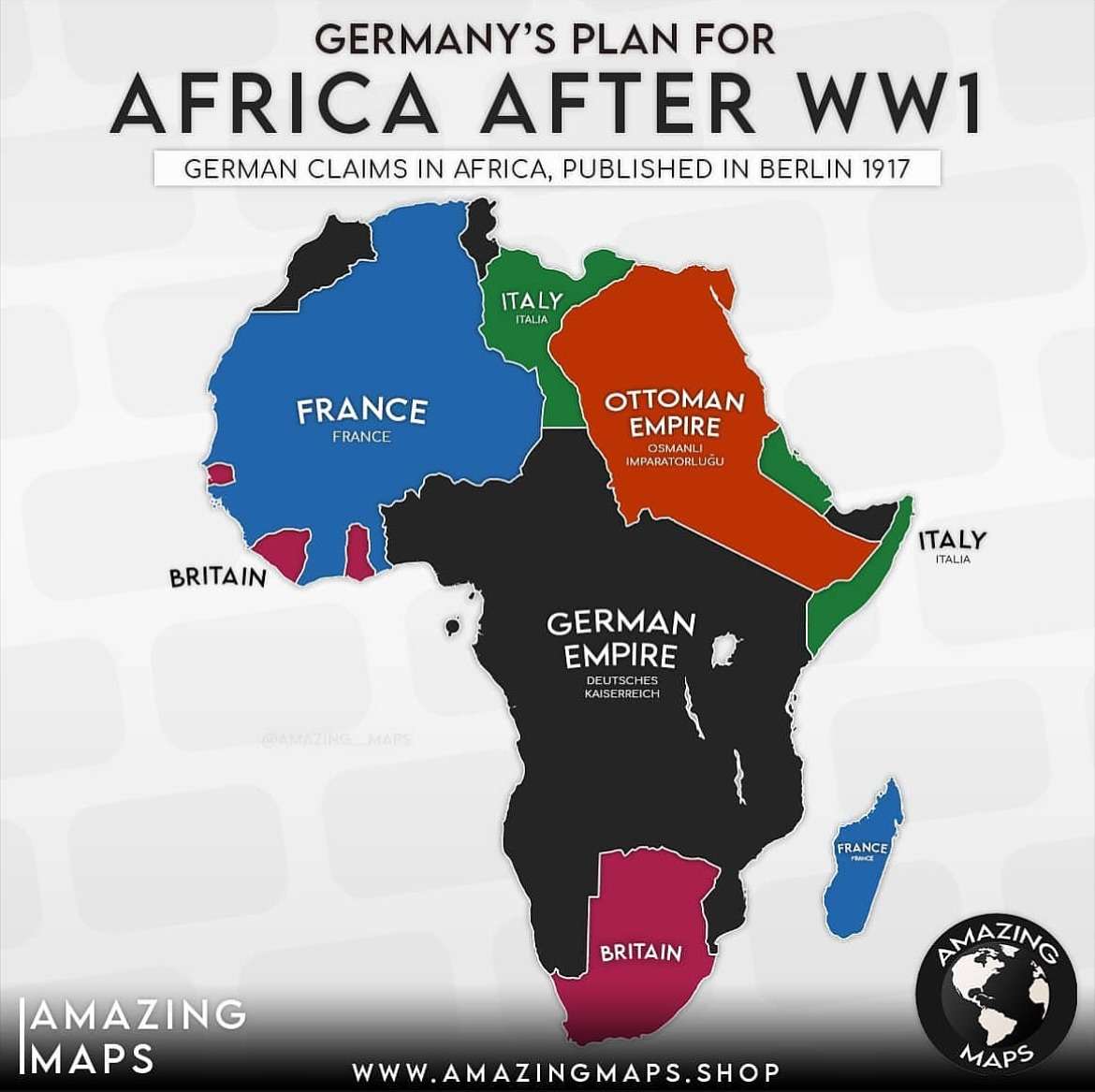 Germany's plan for Africa after World War 1